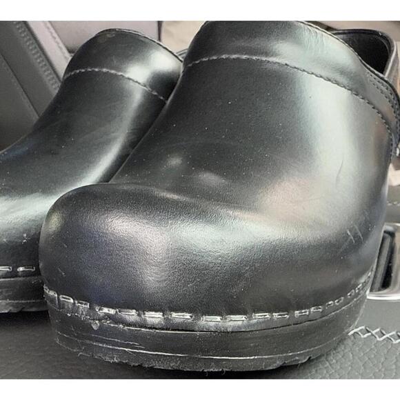 Sanita Danish Leather Black Clogs Workwear Nursing Doctor Minimalist Basic 39 - Picture 11 of 13